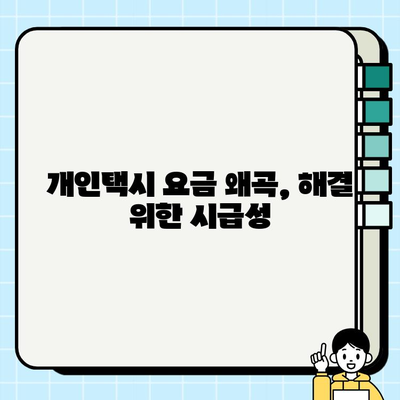 개인택시 요금 왜곡, 이용객 피해 실태 심각 | 불법 영업, 승차 거부, 부당 요금, 해결 방안 모색