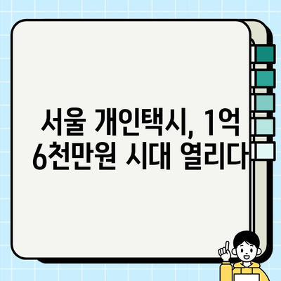 서울 개인택시 시세 1억 6천만원 돌파! | 개인택시 시세 변화, 요인 분석, 전망