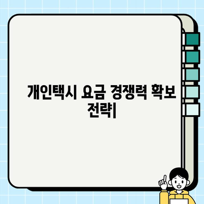 개인택시 요금 경쟁력 확보, 택시 산업 활성화 위한 전략 | 승객 유치, 수익 증대, 경쟁력 강화