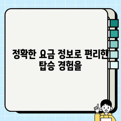 개인택시 요금, 이제는 더 투명하게! | 이용자 불편 해소 위한 요금 알리기 가이드