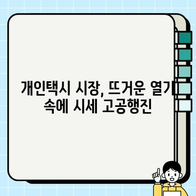 서울 개인택시 시세 역대급 1억 6백만원! | 개인택시 매매 시세 분석 및 전망