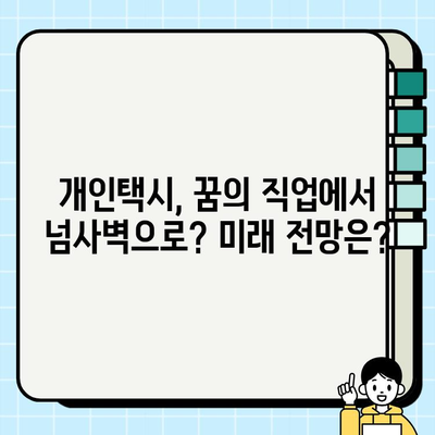 서울 개인택시 번호판 가격 폭등| 원인 분석과 미래 전망 | 개인택시, 택시 시장, 운송 산업