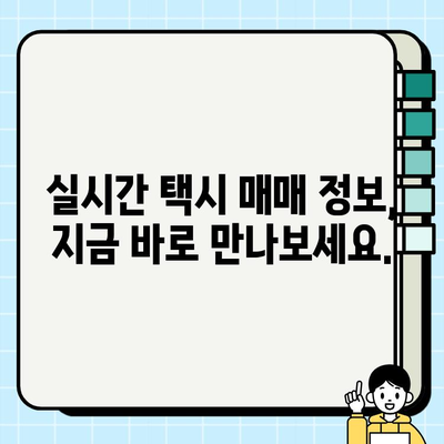 전국 개인택시 시세, 지금 바로 확인하세요! | 실시간 온라인 서비스, 택시 매매, 시세 비교