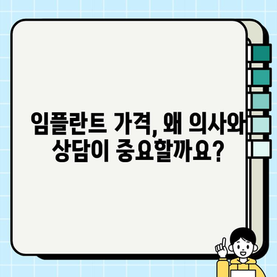 임플란트 비용, 치과의사와 꼭 의논해야 할 5가지 | 임플란트 가격, 상담, 견적, 체크리스트