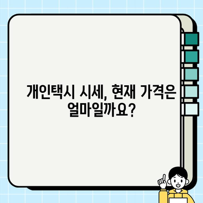 서울 개인택시 자격증 취득 및 시세 완벽 가이드 | 면허, 시험, 요건, 가격, 정보