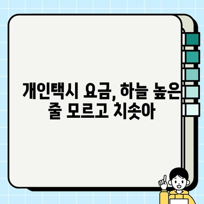 고가의 개인택시 요금, 시민 생계 위협하는 현실 | 개인택시 요금 폭등, 대중교통 이용 부담 증가, 사회적 문제 심각