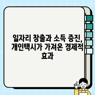 개인택시 운행, 사회와 경제에 미치는 영향 분석 | 도시 교통, 경제 활성화, 일자리 창출, 사회적 문제