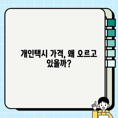 개인택시 가격 상승의 비밀| 요인 분석과 매매 시세 전망 | 택시 시장, 운임, 매매, 가격 변동, 분석