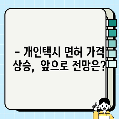 개인택시 면허, 역대급 가격 상승! 양수 조건 완화가 불러온 변화 | 택시 면허, 가격 변동, 양수, 매매, 시장 현황