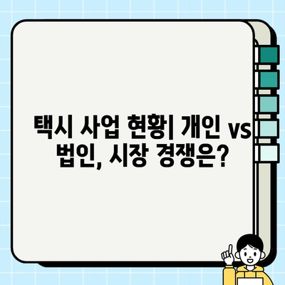 개인택시 vs 법인택시| 시세 비교 & 차이점 완벽 정리 | 택시 사업, 시장 현황, 장단점 분석