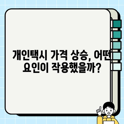 서울 개인택시 역대급 시세, 그 이유를 파헤쳐 보세요! | 개인택시 시장 분석, 가격 상승 요인, 전망