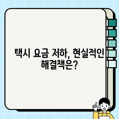 개인택시 요금 저하, 이용객 경제 부담 완화| 현실적인 해결책은? | 택시 요금, 운송비, 대중교통, 경제, 정책