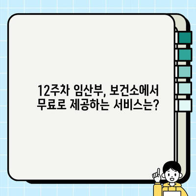 임신 12주차 보건소 혜택 완벽 정리| 놓치지 말아야 할 지원과 정보 | 임산부, 보건소, 지원, 혜택, 12주