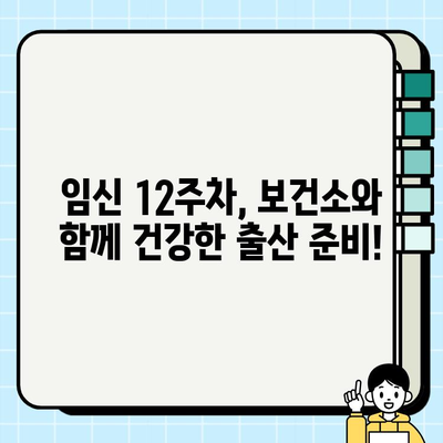 임신 12주차 보건소 혜택 완벽 정리| 놓치지 말아야 할 지원과 정보 | 임산부, 보건소, 지원, 혜택, 12주