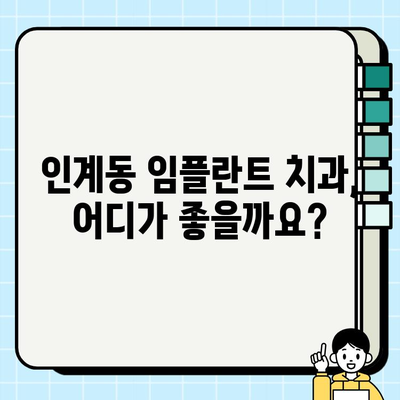 인계동 임플란트 치과 추천| 환자 경험 기반 비교 분석 | 인계동 치과, 임플란트 후기, 치과 선택 가이드