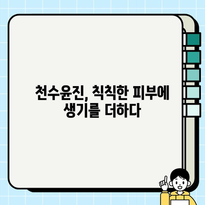 천수윤진 화장품으로 되찾는 생명력 넘치는 피부|  피부 고민 해결 솔루션 | 천수윤진, 피부 관리, 화장품, 안티에이징, 솔루션