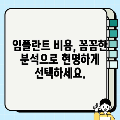 임플란트 장기 비용 대비 효율성 분석|  합리적인 선택을 위한 가이드 | 임플란트, 비용, 효율성, 장기, 분석, 가이드