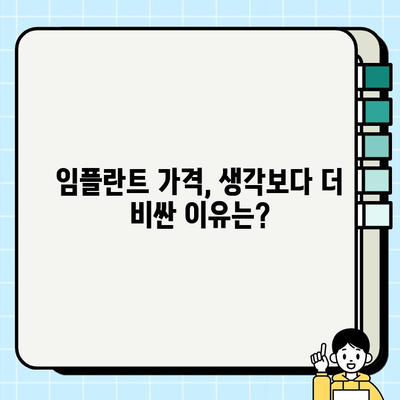 임플란트 비용, 생각보다 더 들어요? 숨겨진 비용 주의사항 | 임플란트 가격, 추가 비용, 부가적인 치료