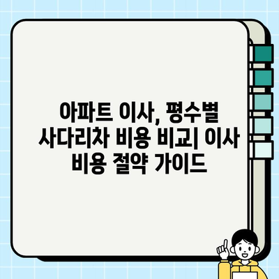 아파트 이사, 평수별 사다리차 비용 비교| 이사 비용 절약 가이드 | 이사 비용, 사다리차 가격, 이사 준비 팁