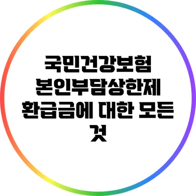 국민건강보험 본인부담상한제 환급금에 대한 모든 것