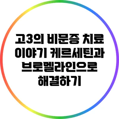 고3의 비문증 치료 이야기: 케르세틴과 브로멜라인으로 해결하기