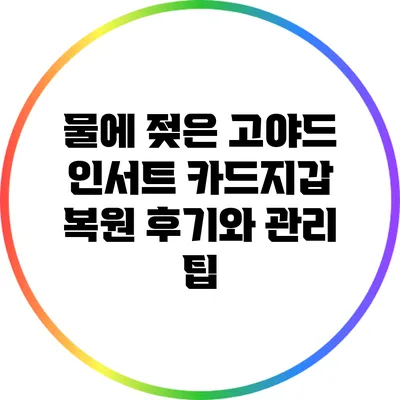 물에 젖은 고야드 인서트 카드지갑 복원 후기와 관리 팁