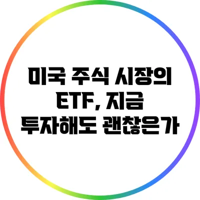 미국 주식 시장의 ETF, 지금 투자해도 괜찮은가?