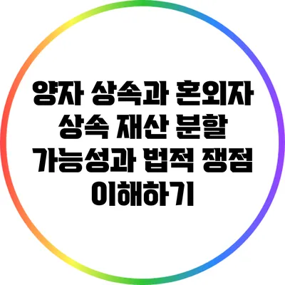 양자 상속과 혼외자 상속: 재산 분할 가능성과 법적 쟁점 이해하기