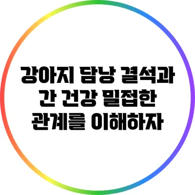 강아지 담낭 결석과 간 건강: 밀접한 관계를 이해하자