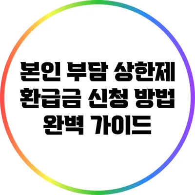 본인 부담 상한제 환급금 신청 방법 완벽 가이드