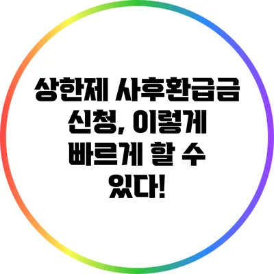 상한제 사후환급금 신청, 이렇게 빠르게 할 수 있다!