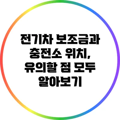 전기차 보조금과 충전소 위치, 유의할 점 모두 알아보기